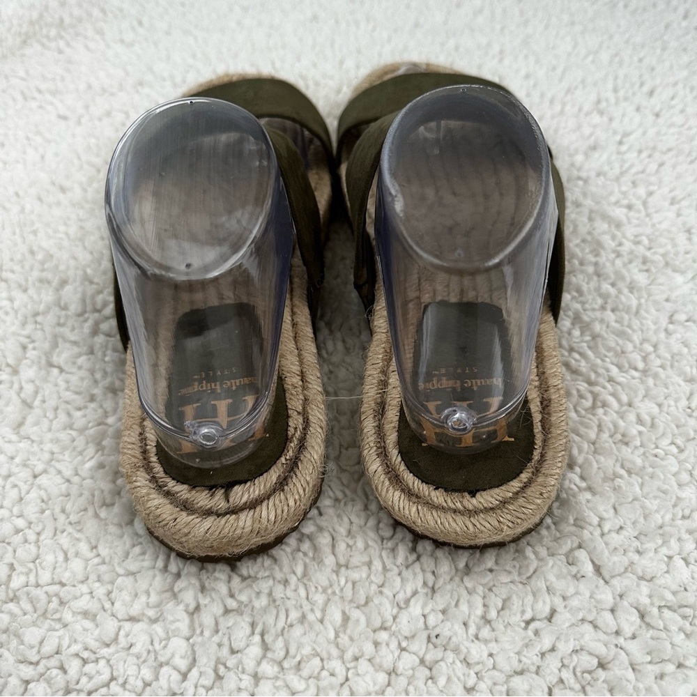 Haute Hippie Nori Olive Green Sandals Women’s Size 9 - Picture 4 of 9